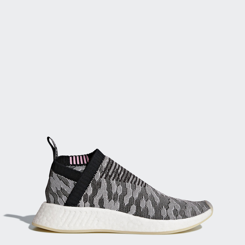 Adidas Nmd_cs2 Primeknit - Originals γυναικεια - Γκρι/Μαυρα/Μαυρα/Ροζ,Μέγεθος: EU 36 – 54 2/3 (533ZB